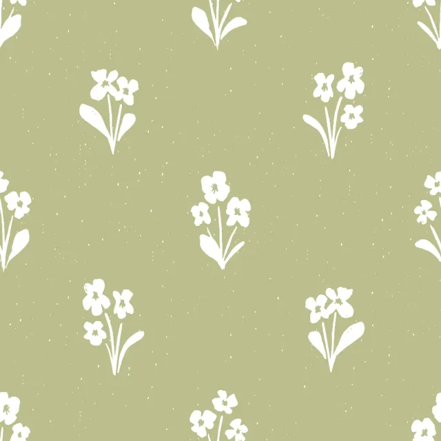 Kissen Cottagecore Floral Green