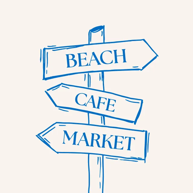 Servietten Beach walk