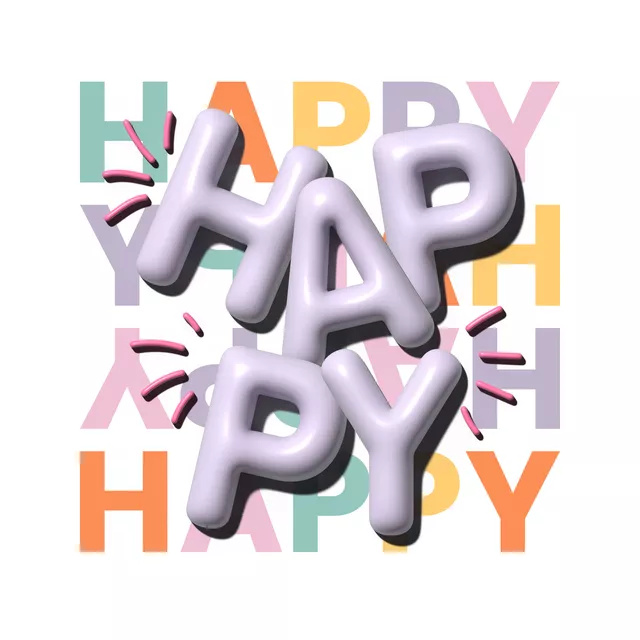 Kissen Happy