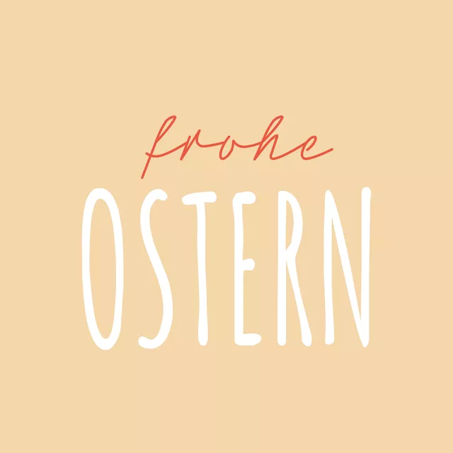Bodenkissen Frohe Ostern gelb