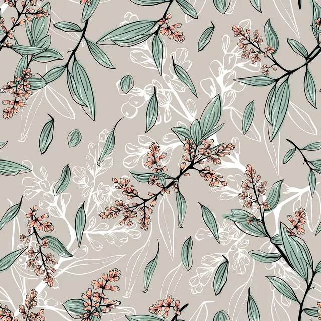 Tischdecke Blumen und Blätter