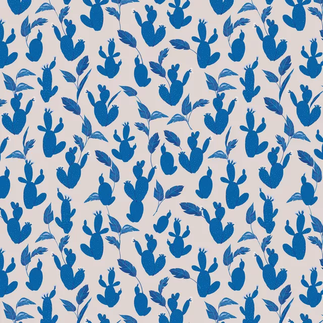 Tischdecke Kakteen blau