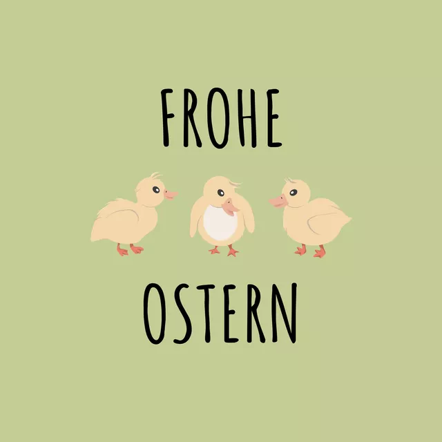 Servietten Frohe Ostern kleine Küken grün