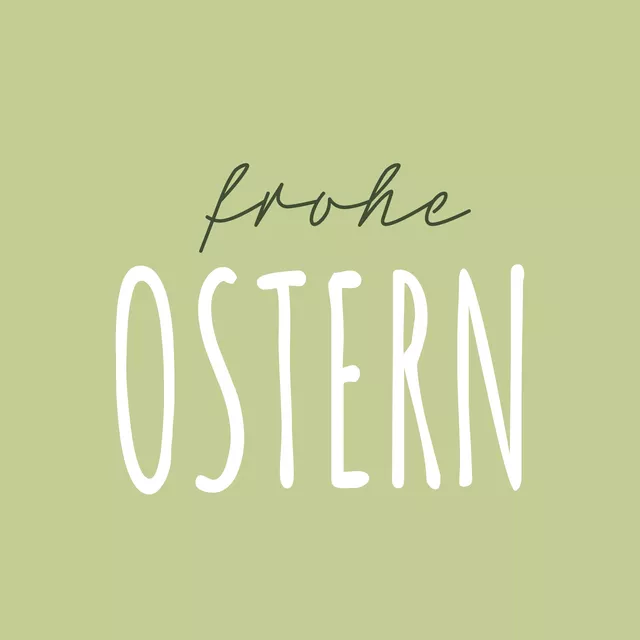 Bodenkissen Frohe Ostern grün