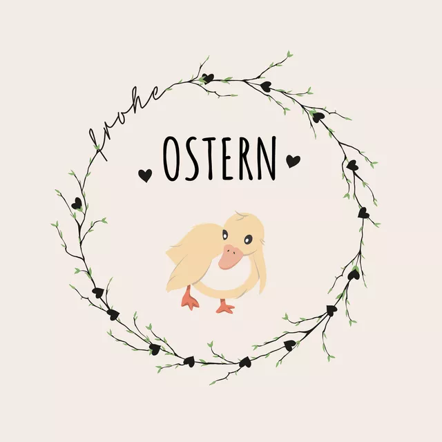 Sitzkissen Frohe Ostern Küken