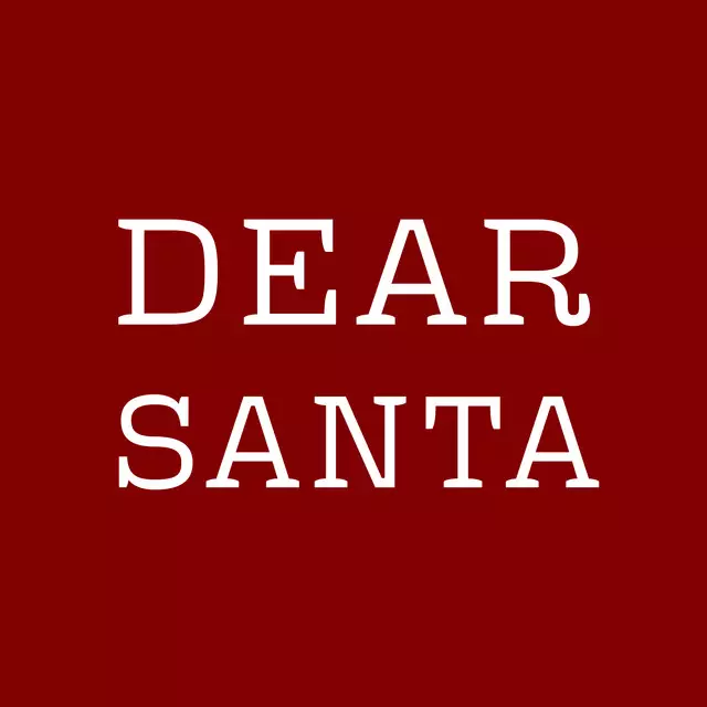 Servietten Dear Santa red