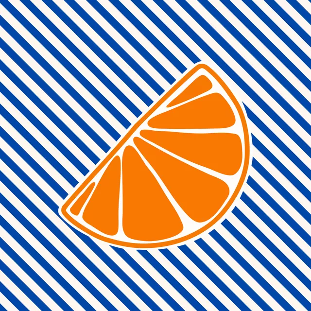 Kissen orange fruit stripes