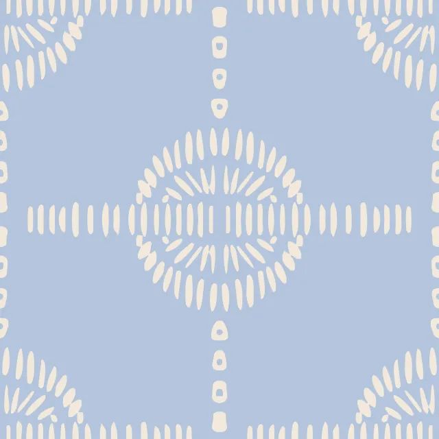Dekovorhang Circle Tile Blue