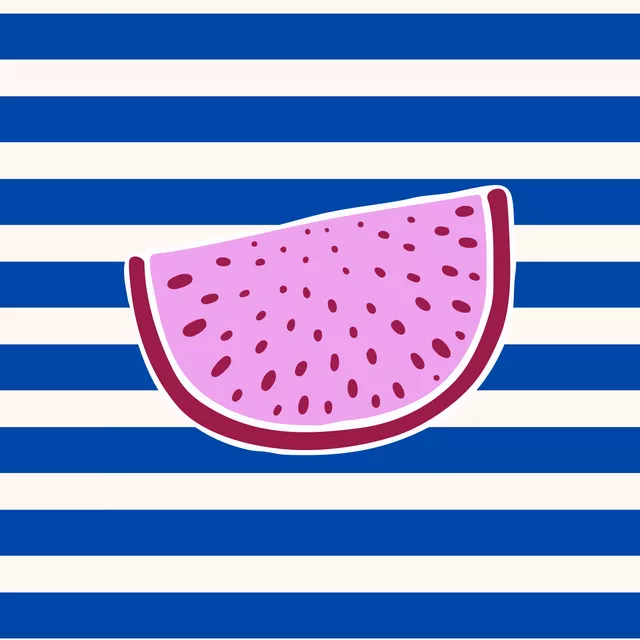 Tischset melon stripes