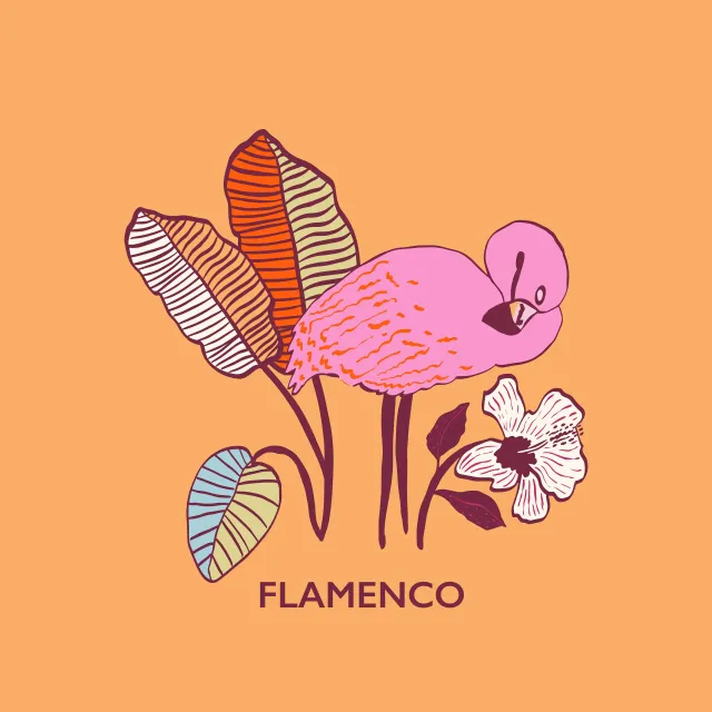 Kissen Flamenco orange