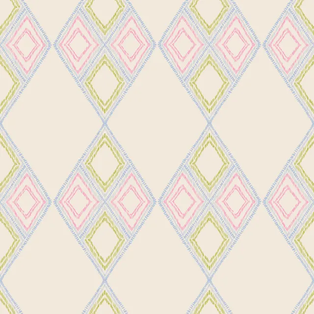 Dekovorhang Diamond white pink