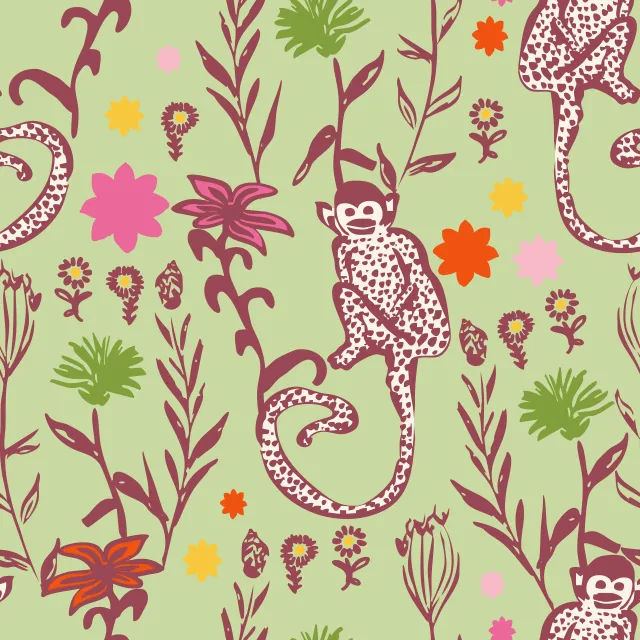 Dekovorhang Monkey Green