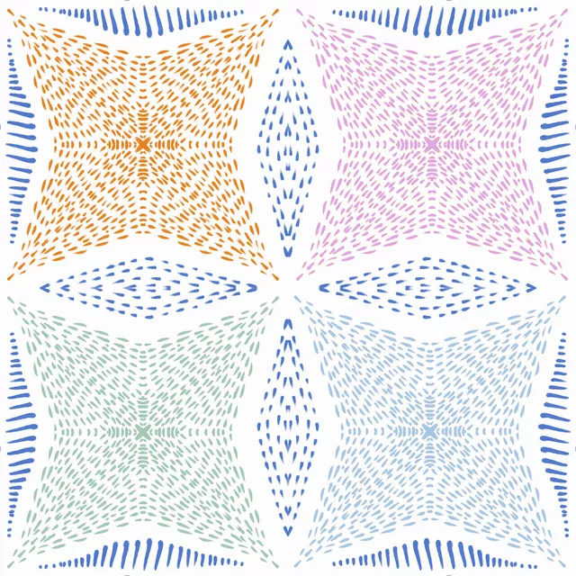 Bettwäsche Tile Line Art