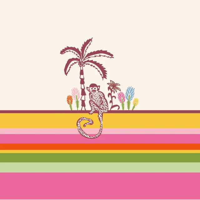 Kissen Monkey Palmtree