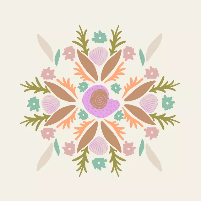 Sitzkissen Seashell Mosaic