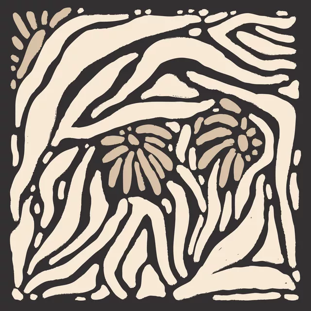 Kissen Dark Floral