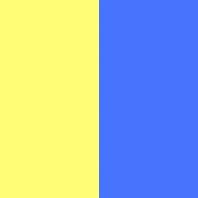 Kissen Fun House Stripes Blue Yellow