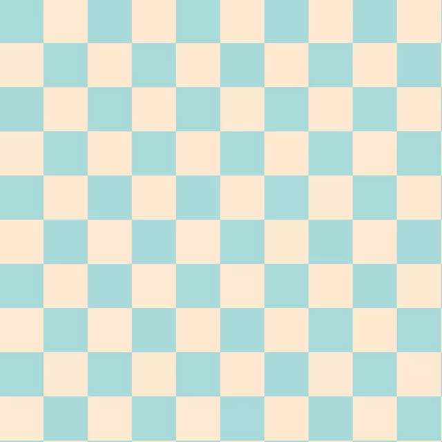Kissen Schachbrett hellblau creme