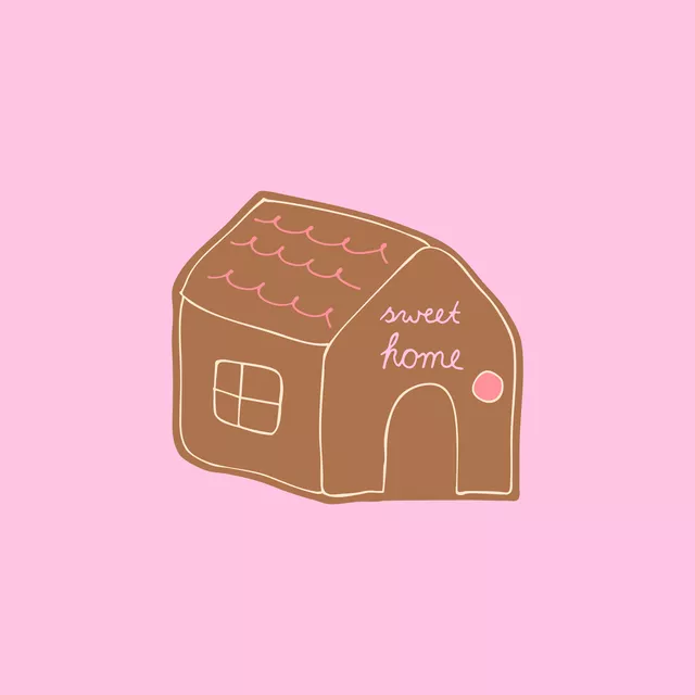 Kissen Lebkuchen sweet home