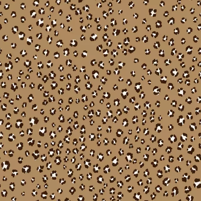 Kissen Leopard Flowers brown