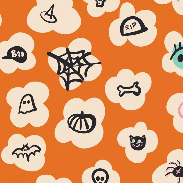 Kissen Halloween Popcorn