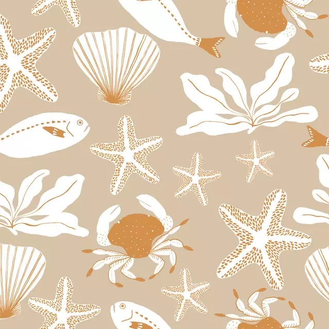 Servietten Erinnerungen ans Meer beige