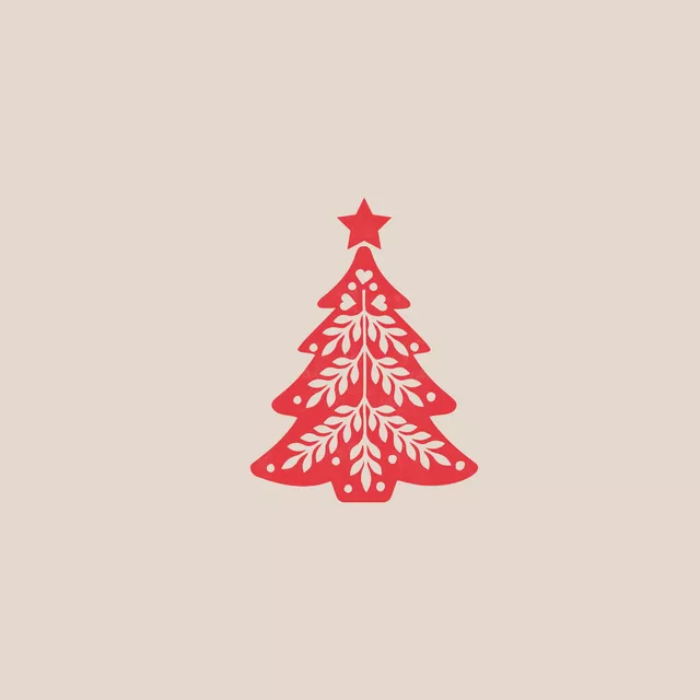Tischset Weihnachtsbaum rot