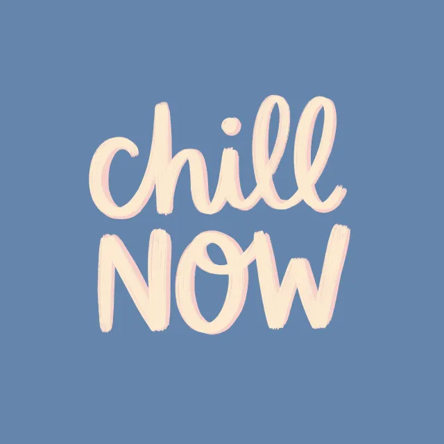 Kissen Chill Now blau
