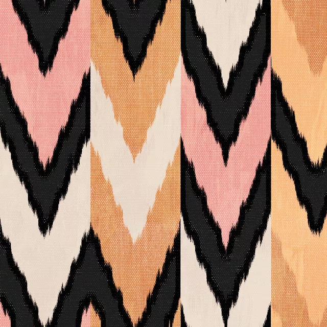 Servietten Zigzag Ikat Orange Rose