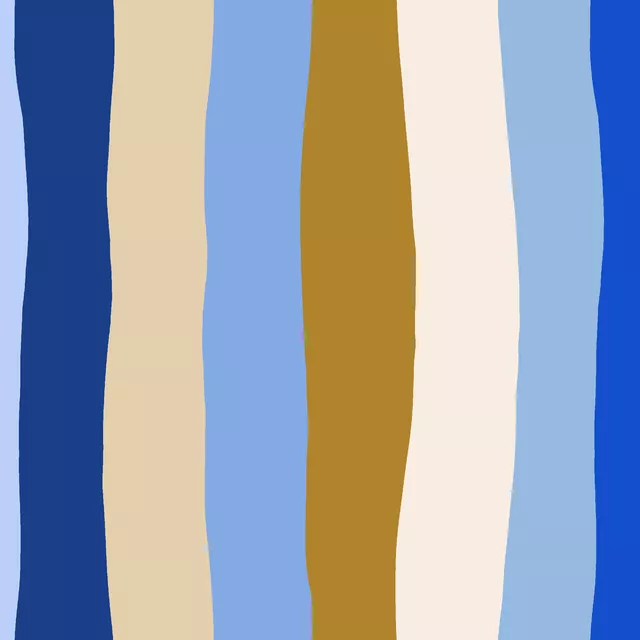 Bankauflage Multicolor Streifen Blau Beige