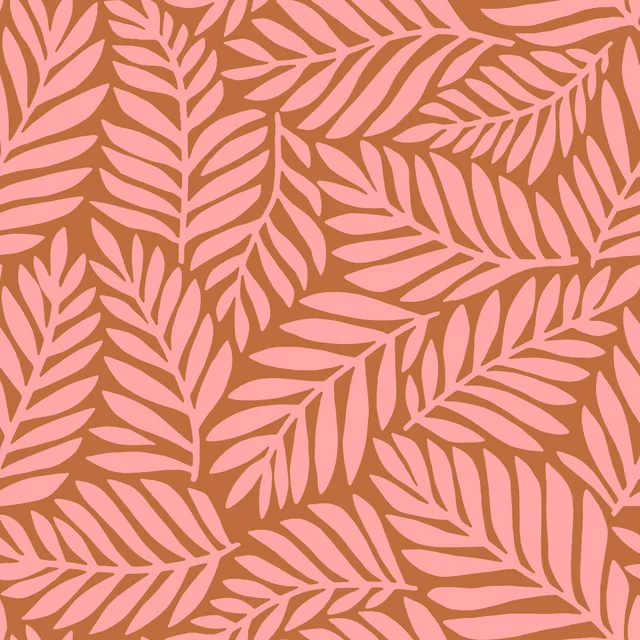 Palmenblätter Braun Peach