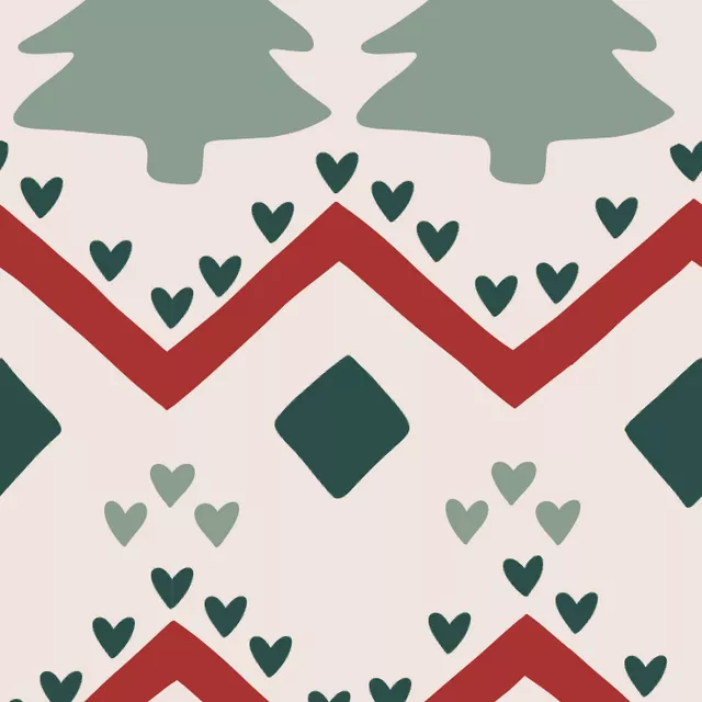 Tischdecke Weihnachtsmuster grün rot