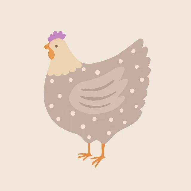 Kissen Huhn Punkte