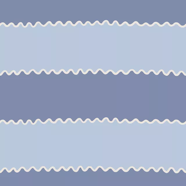 Tischdecke Wellen Streifen blau hellblau