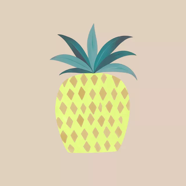 Kissen Ananas gelb