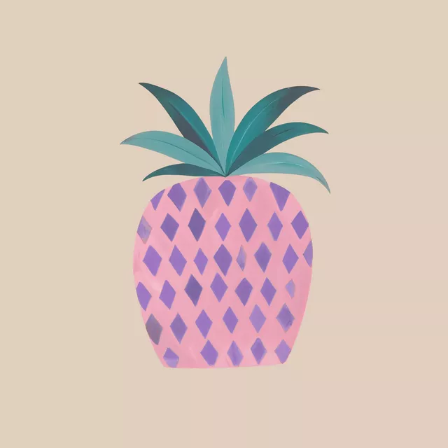 Kissen Ananas pink