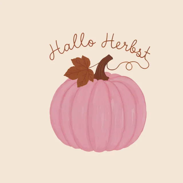Kissen Kürbis Hallo Herbst