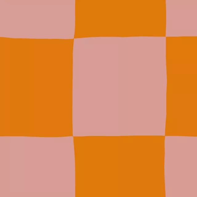 Kissen Schachbrett Karo Rosa Orange