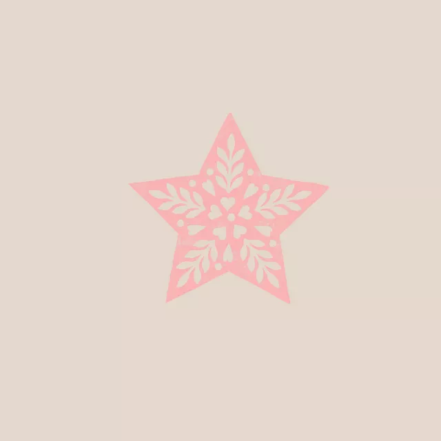 Servietten Stern beige + rosa