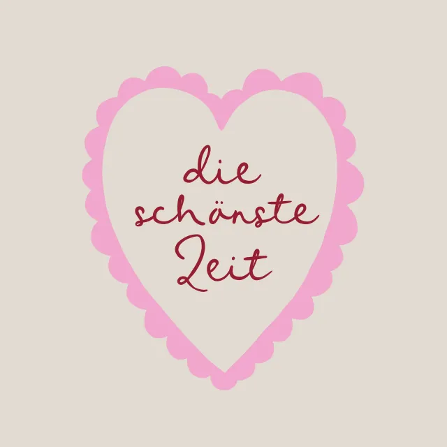Kissen Herz schönste Zeit rosa rot
