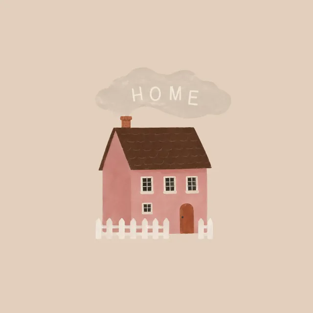 Kissen Haus Home rosa