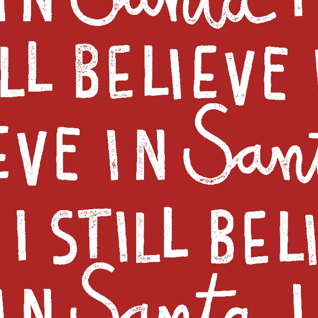 Bettwäsche I Still Believe in Santa rot