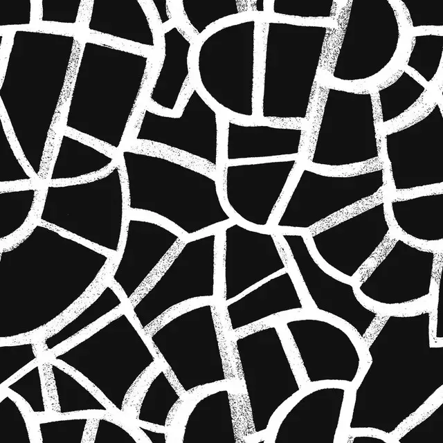Kissen Abstract Shapes Schwarz