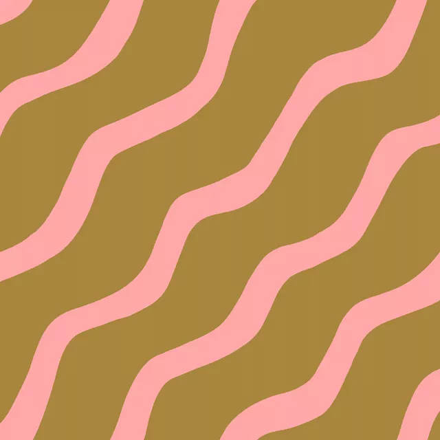 Wellen Diagonal Braun Peach