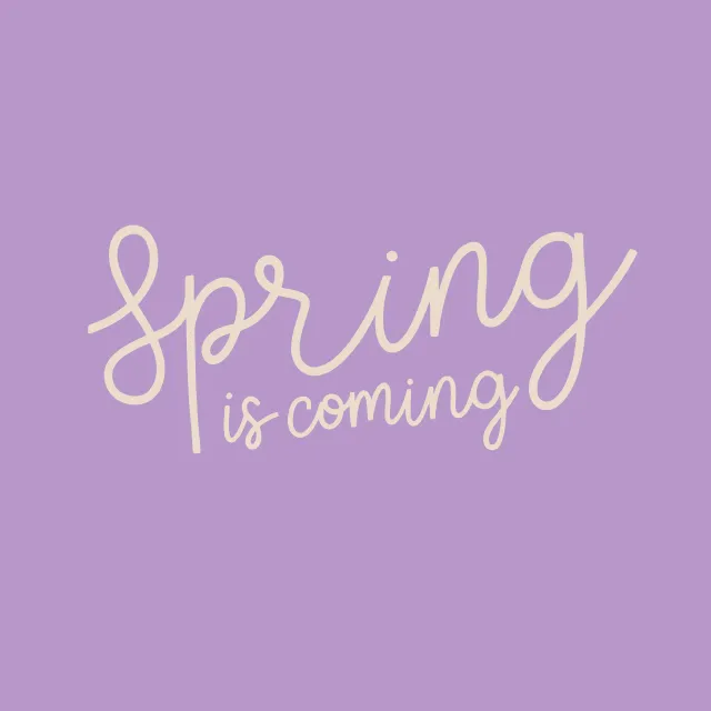 Kissen Spring is coming lila