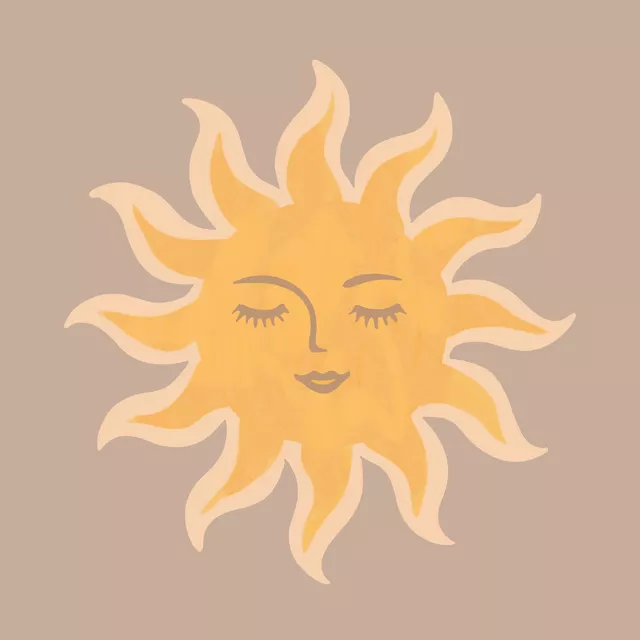 Kissen Boho Sonne