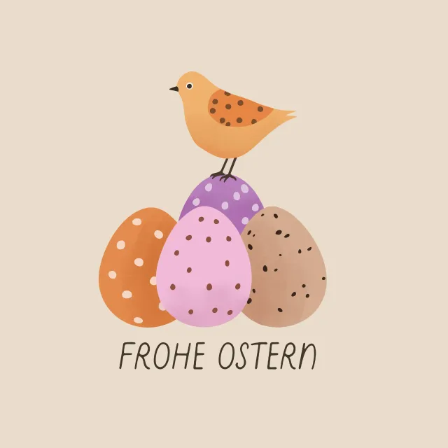 Kissen Vogel Frohe Ostern