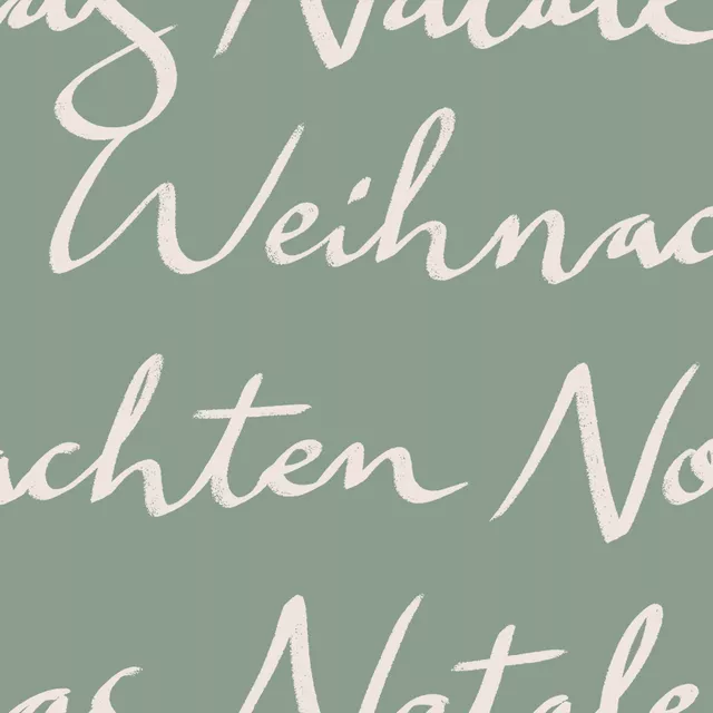 Tischläufer Weihnachten Schrift hellgrün