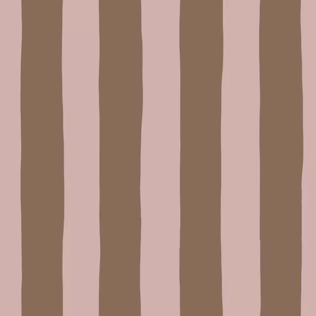 Kissen Breite Streifen Braun Rosa