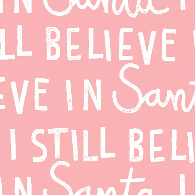 Bodenkissen I Still Believe in Santa rosa